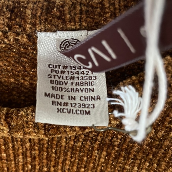 XCVI women’s brown stretchy L/S pullover chenille sweater new - Picture 5 of 9